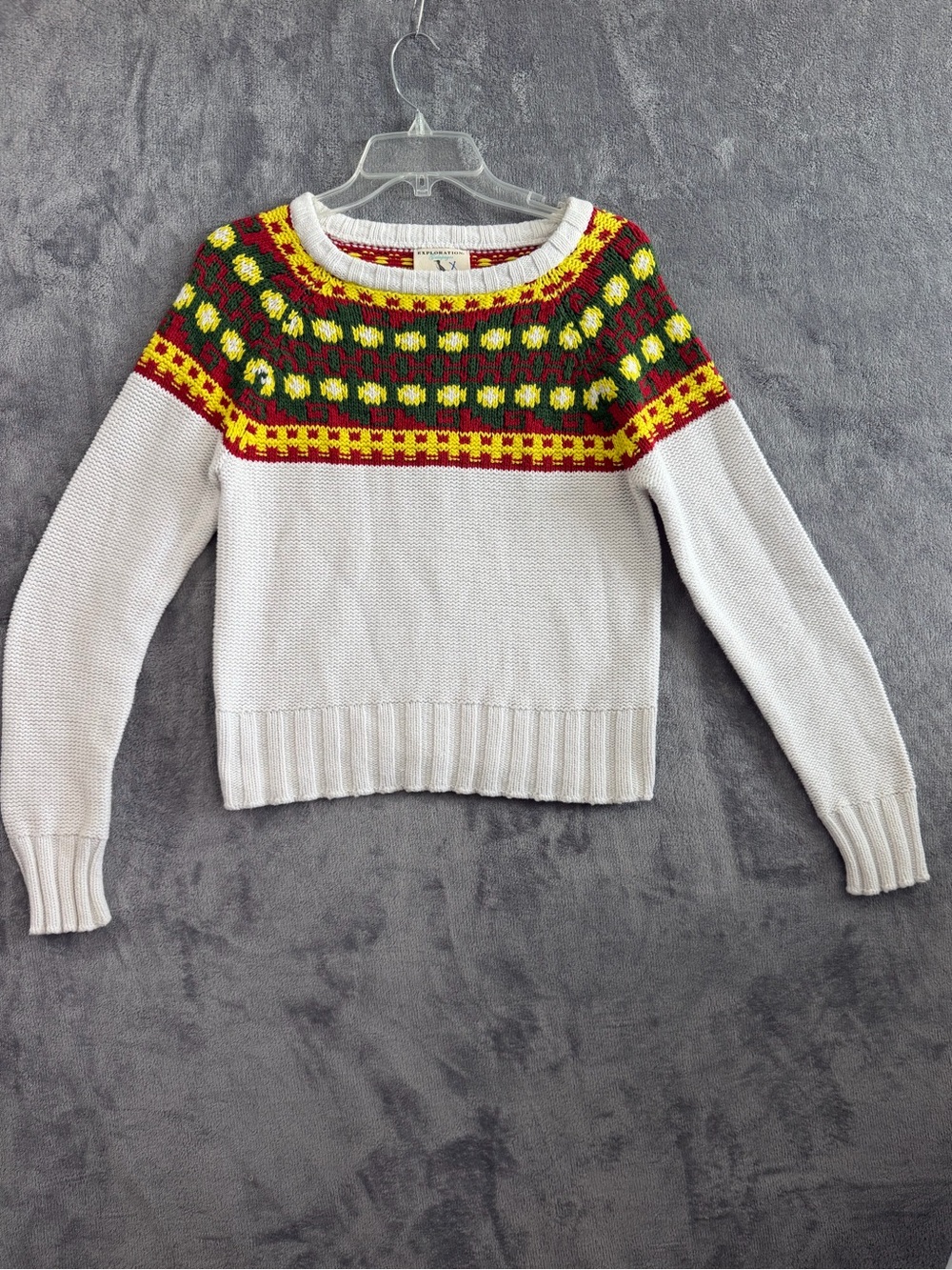 GANT Michael Bastian Exploration Fair Isle Nordic Sweater Women’s M White